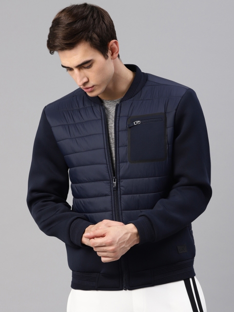 

HRX by Hrithik Roshan Men Navy Blue Solid Active Bomber Jacket