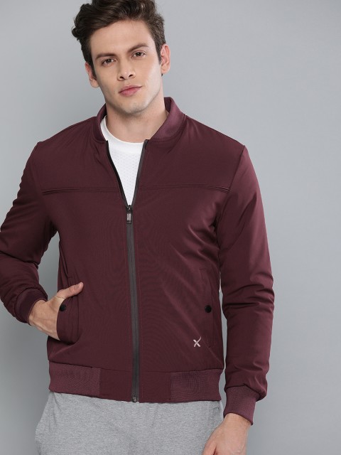 

HRX by Hrithik Roshan Men Burgundy Active Solid Padded Jacket