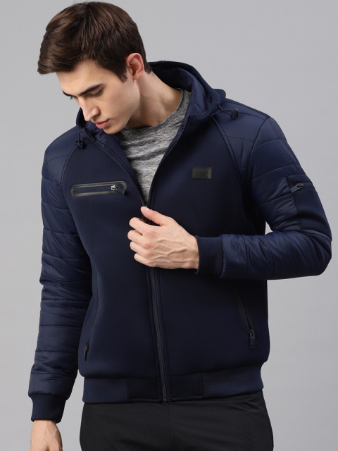 

HRX by Hrithik Roshan Men Navy Blue Active Hooded Solid Sporty Jacket