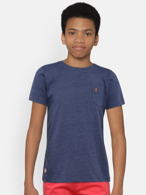 

Gini and Jony Boys Blue Solid Round Neck T-shirt