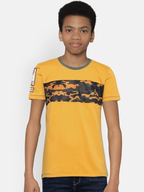 

Palm Tree Boys Yellow Printed Round Neck T-shirt