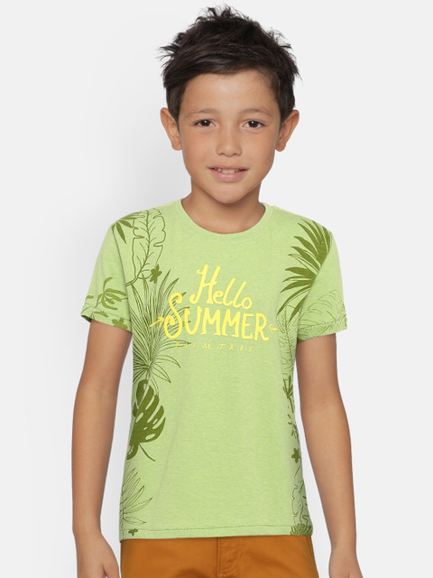 

Palm Tree Boys Green Printed Round Neck T-shirt