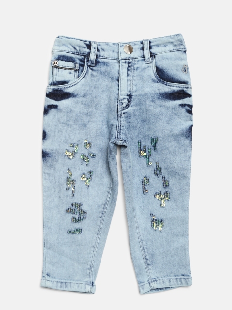 

Gini and Jony Girls Blue Regular Fit Mid-Rise Clean Look Stretchable Jeans