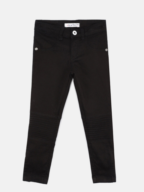 

Palm Tree Girls Black Solid Slim Fit Jeggings