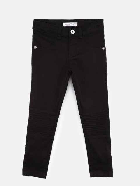 

Palm Tree Girls Black Solid Jeggings