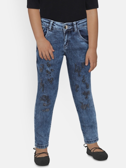 

Gini and Jony Girls Blue Slim Fit Mid-Rise Clean Look Jeans