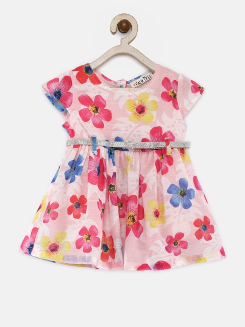 

Palm Tree Girls Multicoloured Printed Fit and Flare Dress, Multi