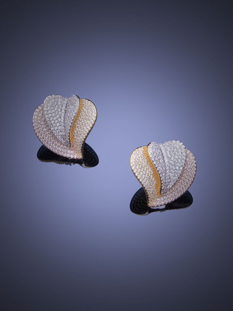 

shaze Women Rhodium-Plated & Antique Heart Shaped Drop Earrings, Gold