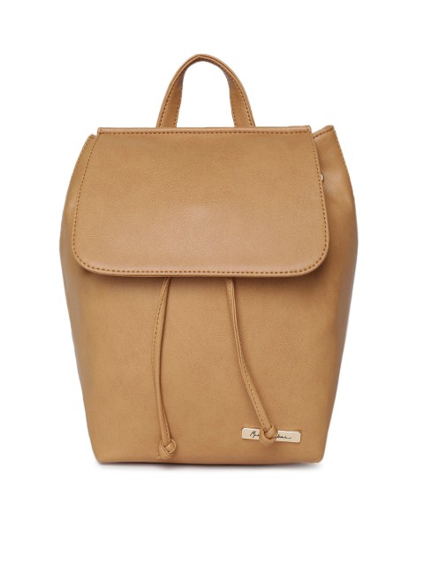 

Mast & Harbour Women Camel Brown Solid Backpack