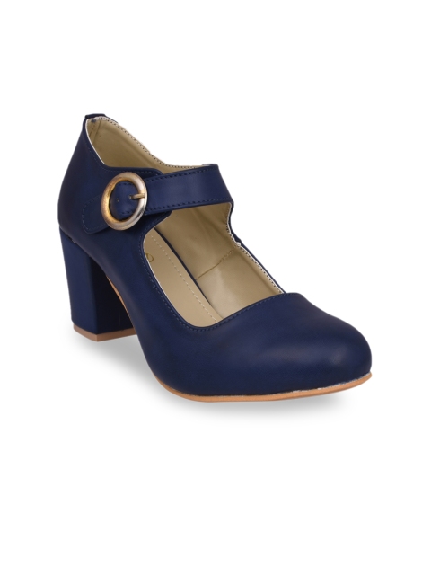 

pelle albero Women Blue Solid Pumps