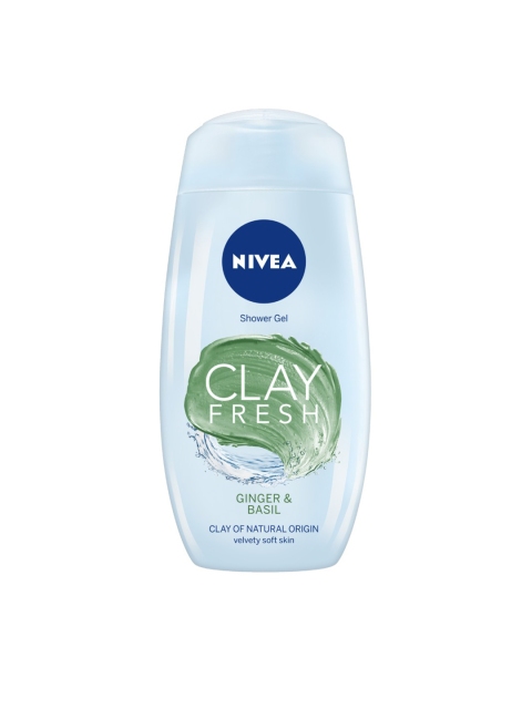 

NIVEA Clay Fresh Ginger & Basil Shower Gel 250ml, Blue