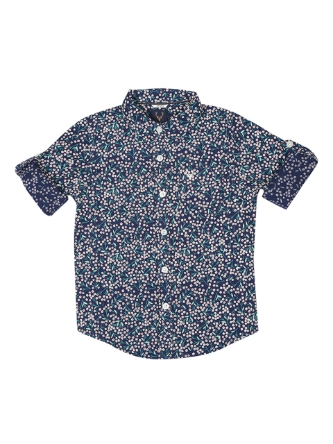 

Allen Solly Junior Boys Navy Blue Regular Fit Floral Printed Casual Shirt