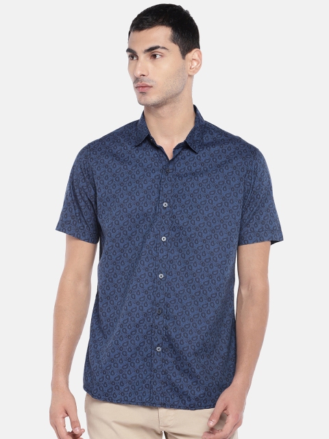 

EVOQ Men Blue Regular Fit Printed Casual Shirt