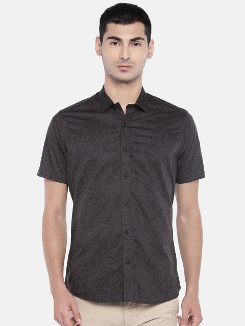 

EVOQ Men Grey Regular Fit Printed Casual Shirt