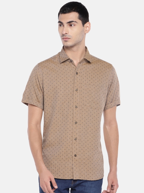 

EVOQ Men Brown Regular Fit Printed Casual Shirt