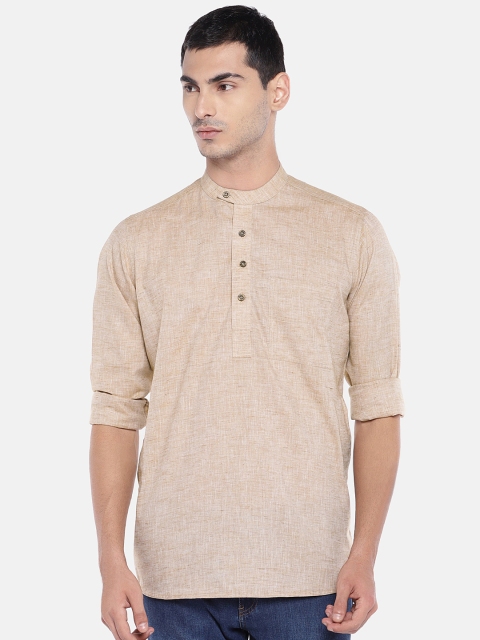 

EVOQ Men Beige Regular Fit Solid Casual Shirt
