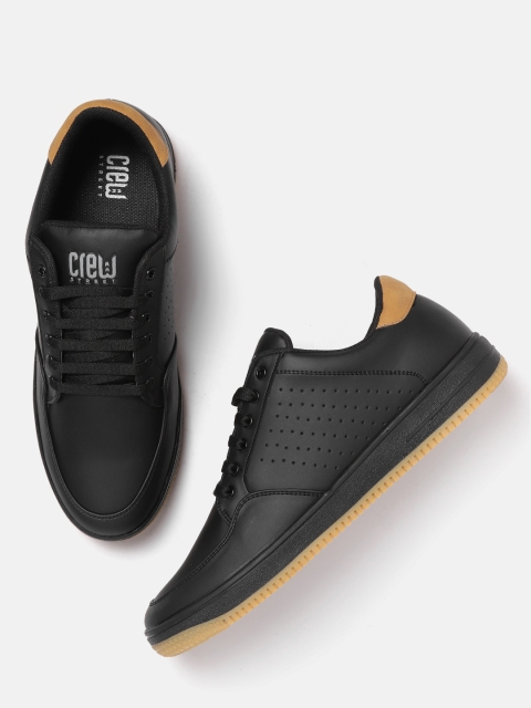 

Crew STREET Men Black Perforated Sneakers