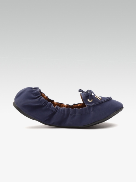 

Carlton London Women Navy Solid Folding Ballerinas, Navy blue