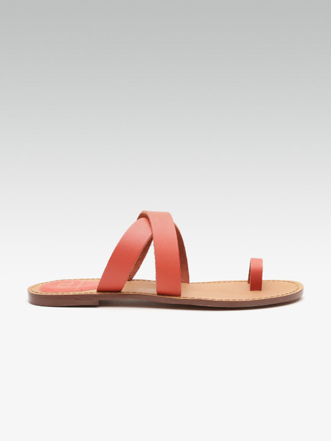 

Carlton London Women Orange Solid One Toe Flats