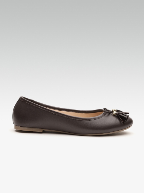 

Carlton London Women Coffee Brown Solid Ballerinas