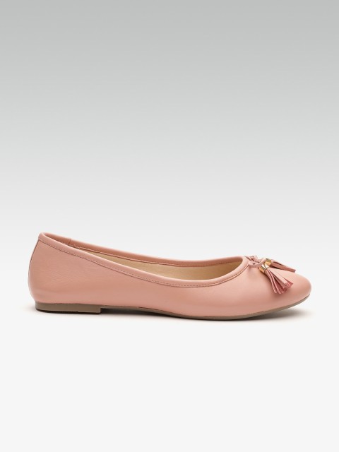 

Carlton London Women Dusty Pink Solid Ballerinas
