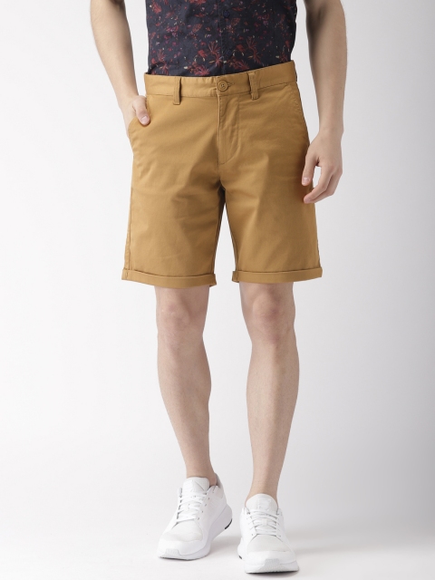 

Harvard Men Khaki Solid Regular Fit Chino Shorts
