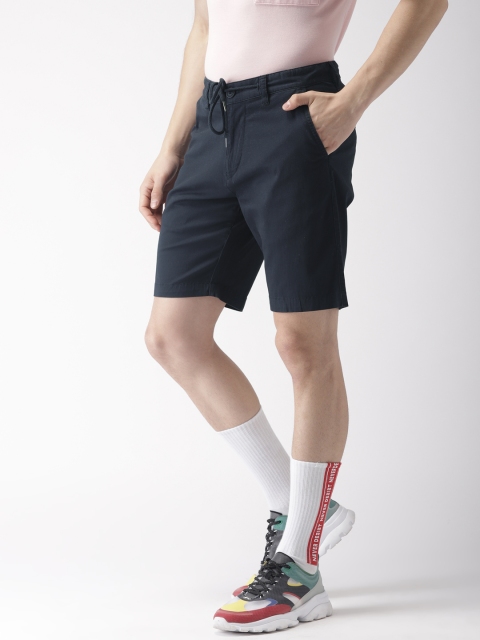 

Harvard Men Navy Blue Solid Regular Fit Chino Shorts