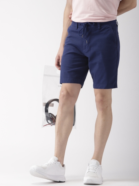 

Harvard Men Navy Blue Solid Regular Fit Regular Shorts