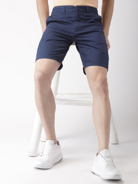 

Harvard Men Navy Blue Solid Regular Fit Chino Shorts
