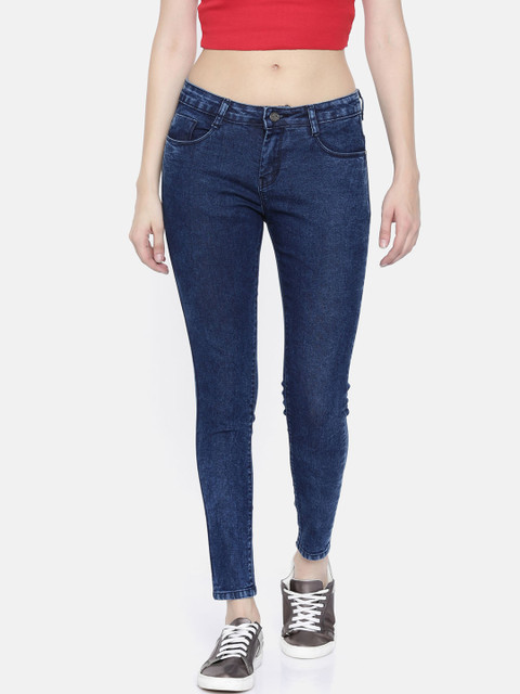 

ZHEIA Women Blue Skinny Fit Mid-Rise Clean Look Stretchable Jeans