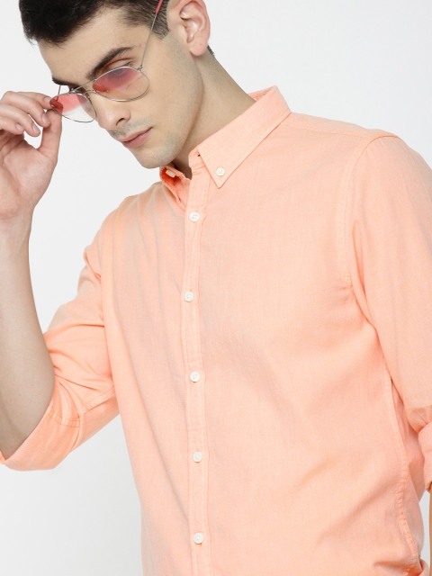 

Harvard Men Orange Regular Fit Solid Casual Shirt