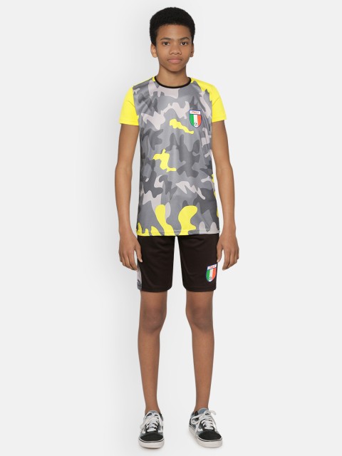 

Sweet Dreams Boys Yellow & Black Camouflage Print T-shirt with Shorts
