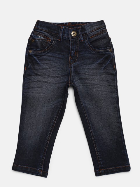 

Gini and Jony Boys Navy Blue Regular Fit Mid-Rise Clean Look Stretchable Jeans