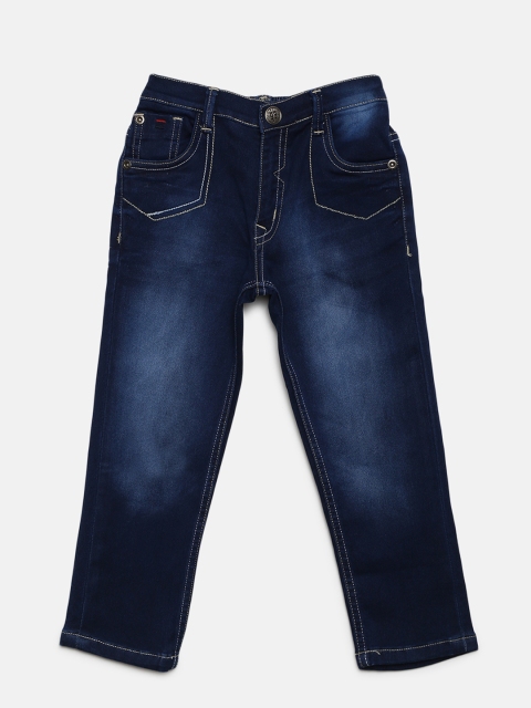

Palm Tree Boys Navy Blue Regular Fit Mid-Rise Clean Look Stretchable Jeans