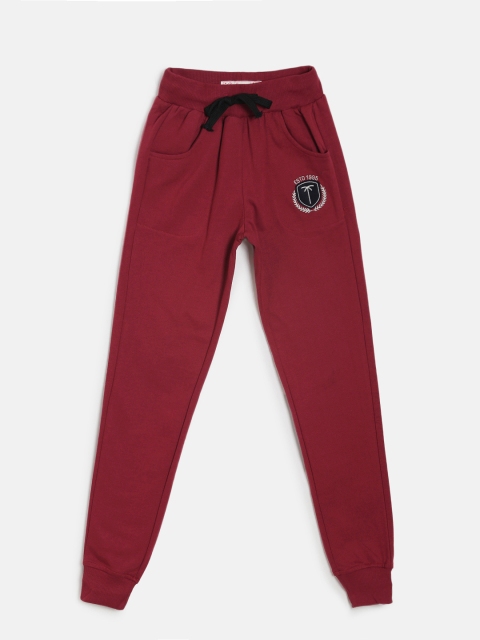

Palm Tree By Gini and Jony Girls Red Solid Joggers