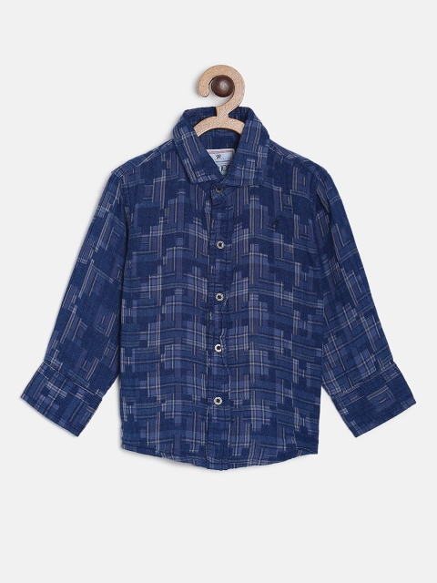 

Gini and Jony Boys Blue Regular Fit Printed Casual Shirt
