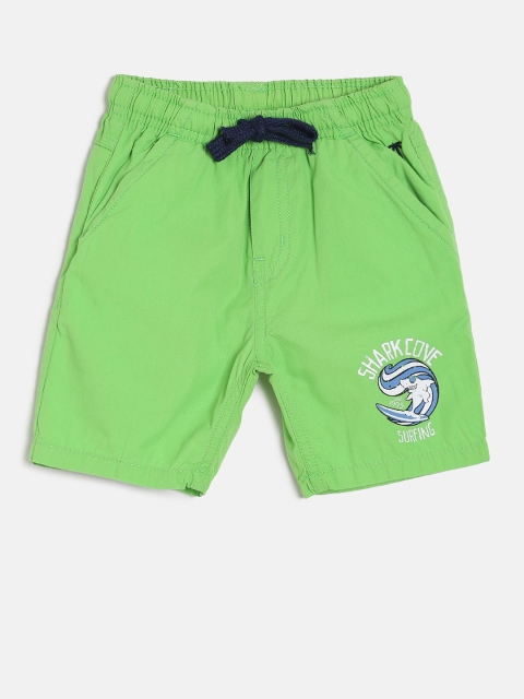 

Palm Tree Boys Green Solid Regular Fit Shorts
