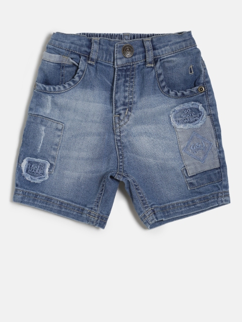 

Gini and Jony Boys Blue Washed Regular Fit Denim Shorts