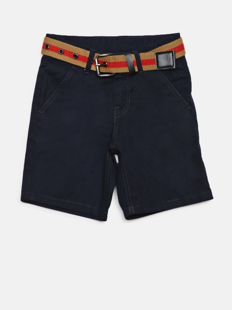 

Gini and Jony Boys Navy Solid Regular Fit Chino Shorts, Navy blue