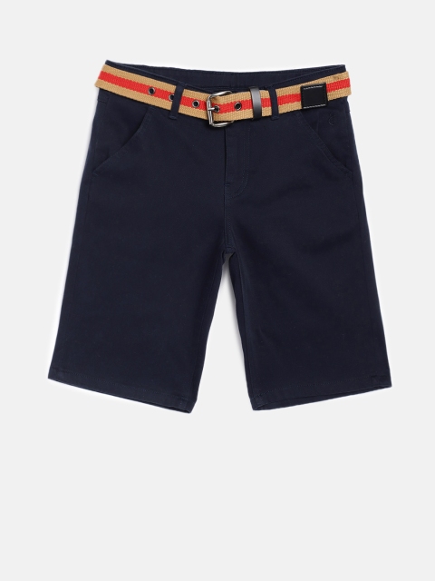 

Gini and Jony Boys Navy Blue Solid Regular Fit Regular Shorts