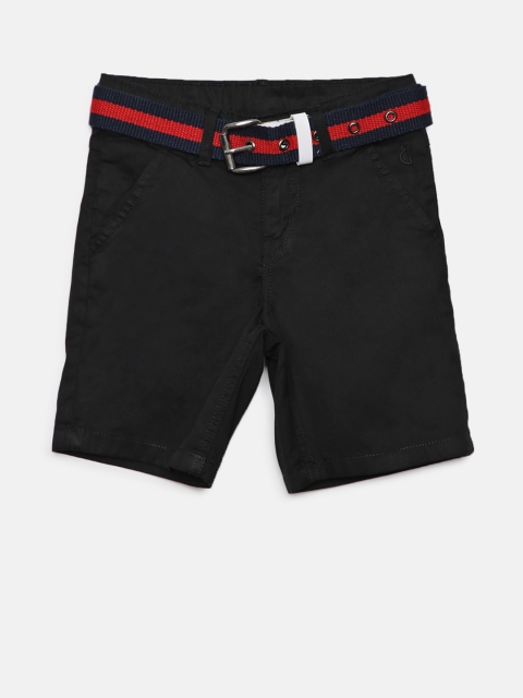 

Gini and Jony Boys Black Solid Regular Fit Chino Shorts