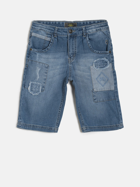 

Gini and Jony Boys Blue Washed Regular Fit Denim Shorts