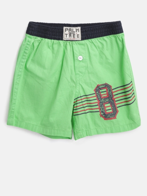 

Palm Tree Boys Green Solid Boxers with Printed Detail 131246518702 C309