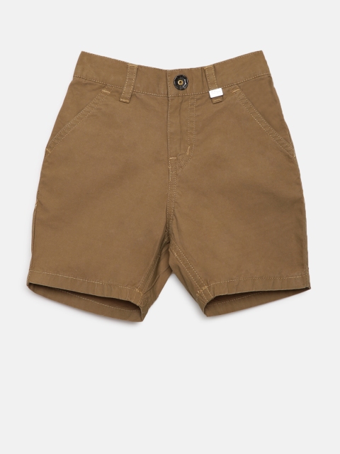 

Gini and Jony Boys Brown Solid Regular Fit Shorts