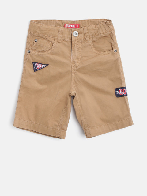 

Gini and Jony Boys Khaki Solid Regular Fit Shorts