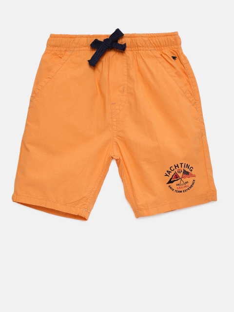 

Palm Tree Boys Orange Solid Regular Fit Shorts