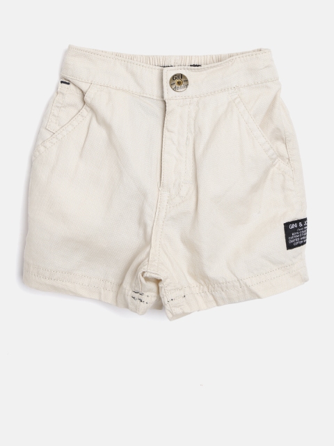 

Gini and Jony Boys Beige Solid Regular Fit Shorts
