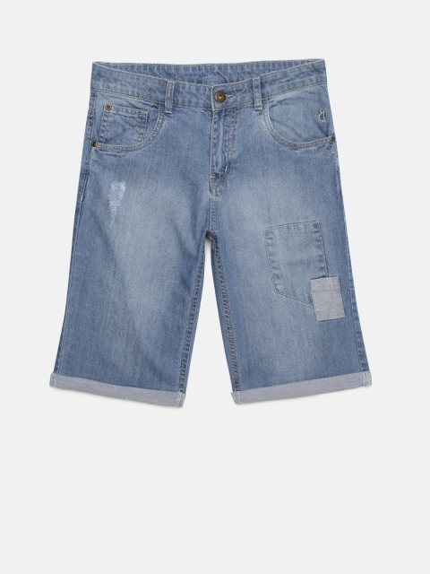 

Gini and Jony Boys Blue Solid Regular Fit Denim Shorts