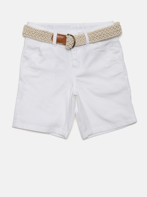 

Gini and Jony Boys White Solid Regular Fit Shorts