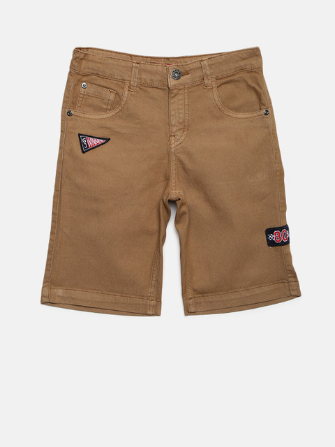 

Gini and Jony Boys Brown Solid Regular Fit Shorts